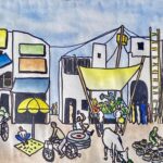 Sketch of roadside market