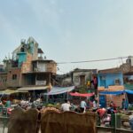 Street market approaching Nizamuddin West