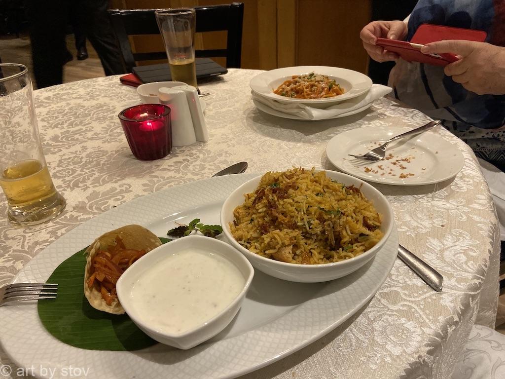 Chicken biryani at Claridges